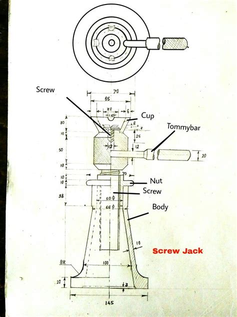 Pin by Manish Rawat on screw jack mechanical engineering drawing ...