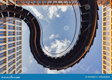 Artwork Called Infinite Staircase in a Courtyard in Munich Stock Image ...