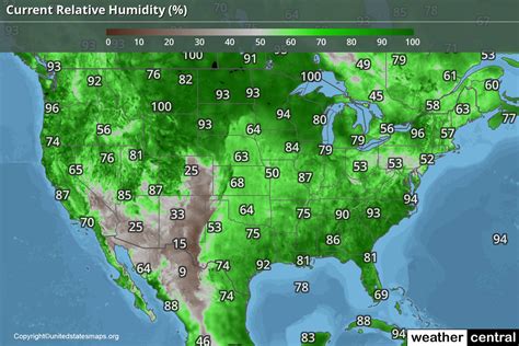 US Humidity Map | United States Humidity Map [USA]