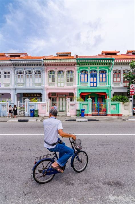 Colorful `Peranakan` House at Singapore. Editorial Photo - Image of ...