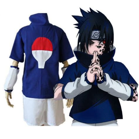 Buy Naruto Uchiha Sasuke Costume Halloween Cosplay Set Headband Kunai - Large Online at Lowest ...