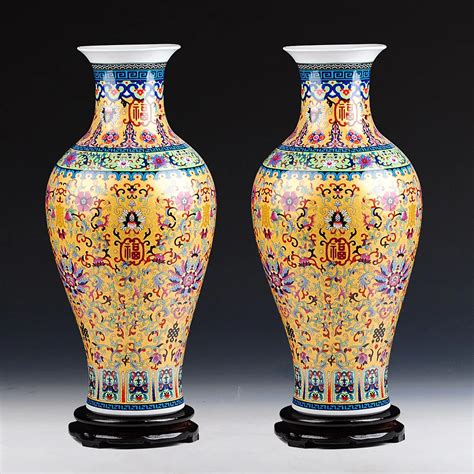 Luxury Jingdezhen Antique Longevity Porcelain Enamel Floor Vase Big Vase Chinese Classical ...