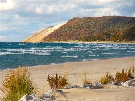 Sleeping Bear Dunes. Lake Michigan. Credit: Pure Michigan, K. Zimmerman. – Great Lakes Now