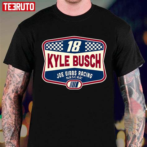 Nascar 18 Kyle Busch Shield Joe Gibbs Racing Vintage Unisex T-shirt ...