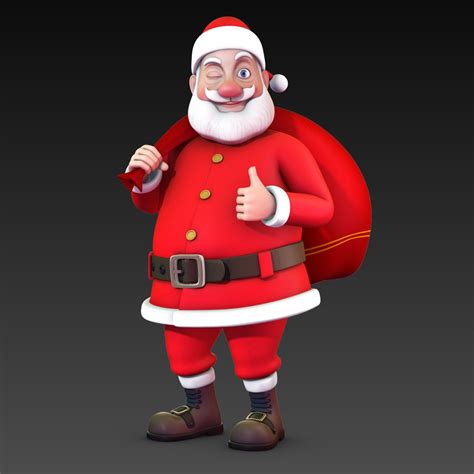 santa 2 | Animation, 3d model, Rigs