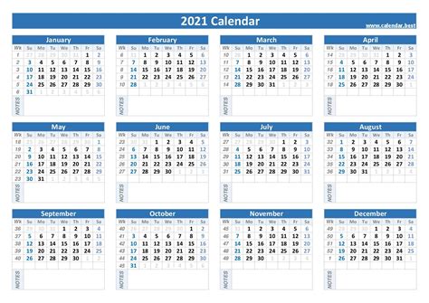 Calendar With Week Numbers 2021 Example Calendar Printable - Riset