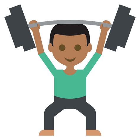 Person lifting weights emoji clipart. Free download transparent .PNG ...