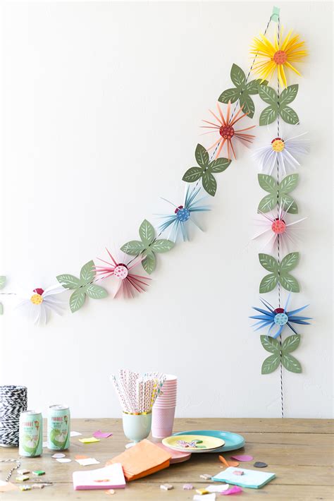 Paper flower garland