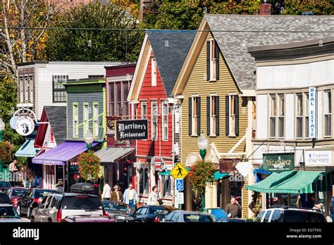 Downtown, Camden, Maine, ME, USA Stock Photo - Alamy