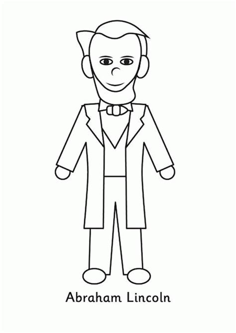 A Kids Drawing Of Abraham Lincoln Coloring Page - Free & Printable ... - Coloring Home