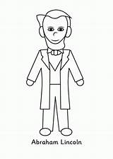 A Kids Drawing Of Abraham Lincoln Coloring Page  Free & Printable sketch template