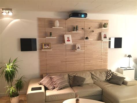 Living room home cinema: My stylish projector mount and hidden surround receiver - IKEA Hackers ...