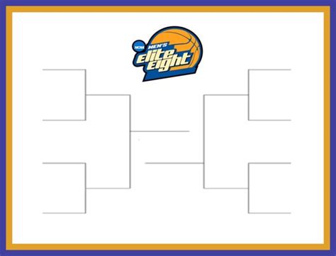 Elite 8 Bracket Template