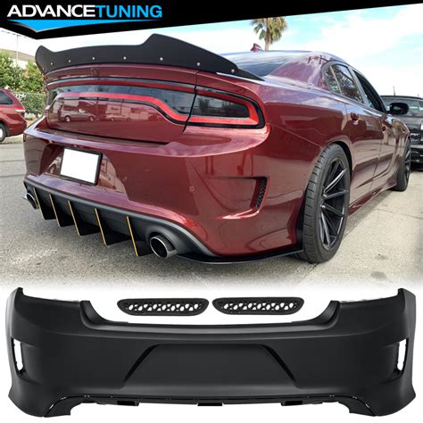 Fits 15-20 Dodge Charger Rear Bumper SRT Conversion Rear Diffuser Lip ...