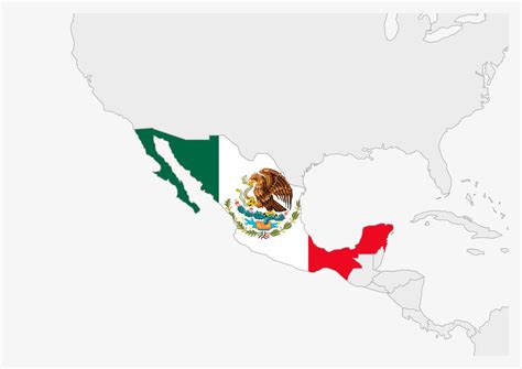 Mexico map highlighted in Mexico flag colors 12857711 Vector Art at ...