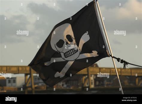 A Skull and Crossbones Flag (Jolly Roger Stock Photo - Alamy