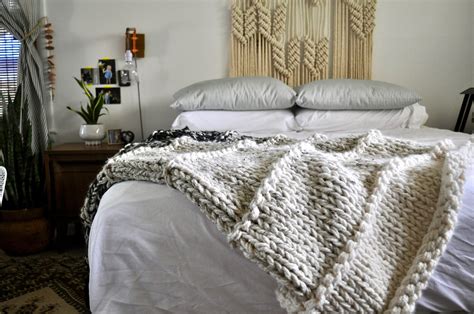 Huge Chunky Knit Blanket Knitting Pattern for Beginners - Etsy