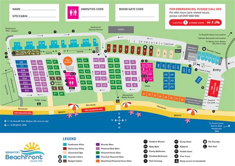 Park Map - Brighton Holiday Park