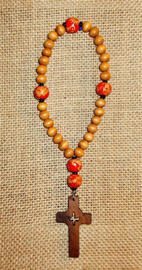 Wooden Anglican Prayer Beads by SoFineDesigns on Etsy Cross Necklace, Beaded Necklace, Prayer ...