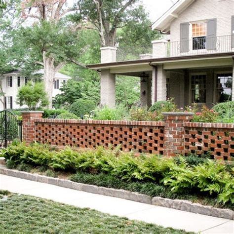 Outdoor Brick Fences Providing Privacy | Brick wall gardens, Backyard ...