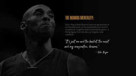 The Mamba Mentality Book Web Design Concept on Behance