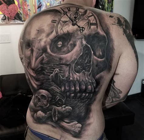 Skull & Death Mens Back Piece