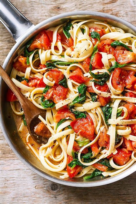 Spinach Tomato Pasta - Sausage Spaghetti