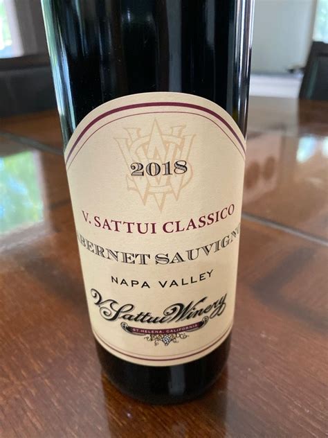 2018 V. Sattui Winery Cabernet Sauvignon Classico, USA, California, Napa Valley - CellarTracker