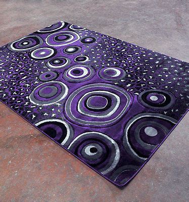 New Soft Purple Black Contemporary Hand Carved 3-D Geometric Polyester Area Rug | Area rugs ...