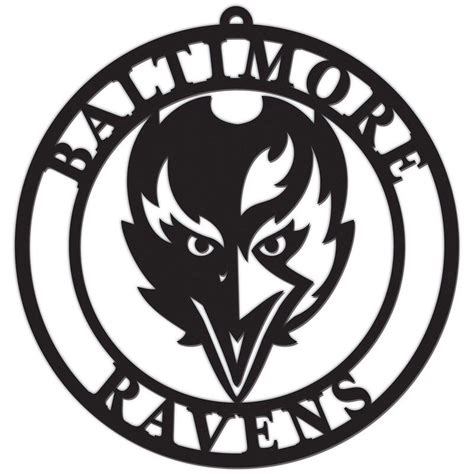 Baltimore Ravens 16'' Team Logo Cutout - Black