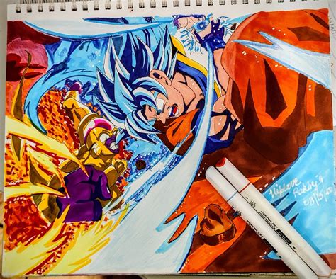 Goku Blue vs Golden Frieza Sketch