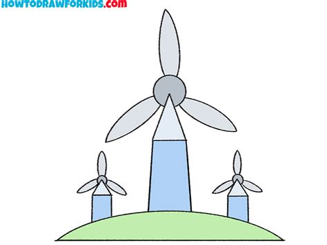 How to Draw a Wind Turbine - Easy Drawing Tutorial For Kids