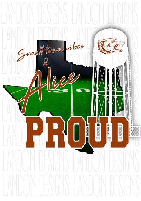 Alice Coyotes Football Burnt Orange Small Town Vibes and Alice Proud - Etsy