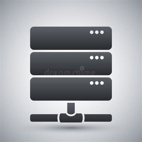 Vector Database Server Icon Stock Vector - Illustration of networking ...