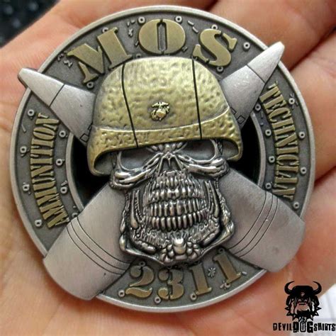 MOS 2311 Ammunition Technician Marine Corps Challenge Coin | Military ...