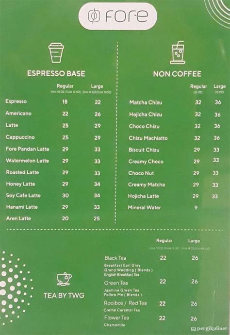 Selalu diperbarui! Menu Fore Coffee, Kemang