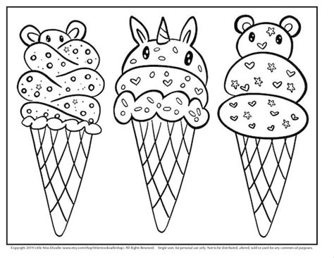 [Téléchargement] Kawaii Dessert Printable Kawaii Doodle Coloring Pages