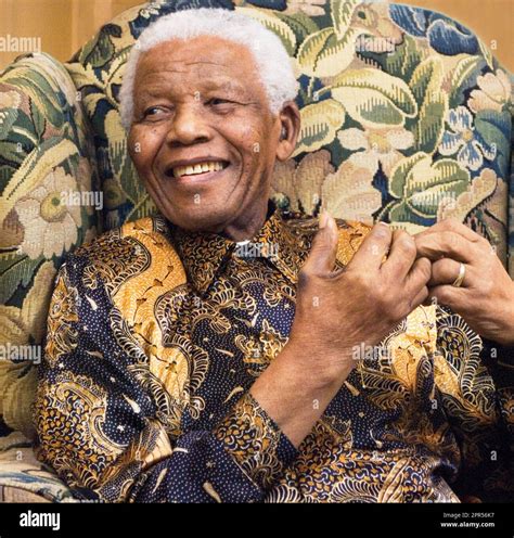 Nelson Mandela, leader of the ANC and 1st President of South Africa 10 May 1994 C 14 June 1999 ...