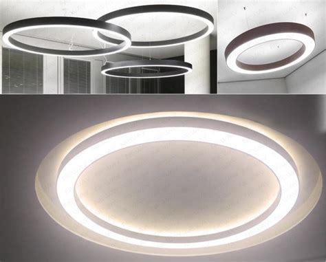 2ft 3ft 4ft Suspended Round circle light LED Ring direct-indirect Lamp ...