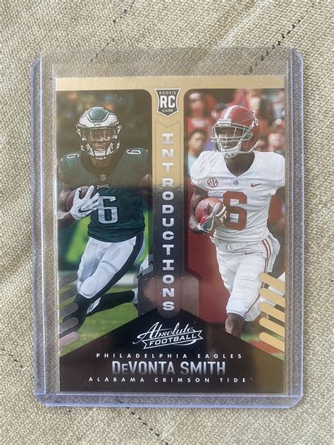 Mavin | 2021 Absolute Football Devonta Smith Introductions Rookie Card