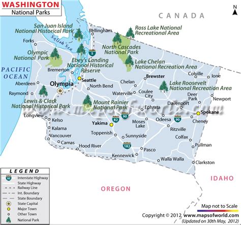 Washington National Parks Map