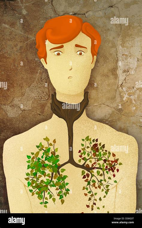 Lung tree illustration hi-res stock photography and images - Alamy