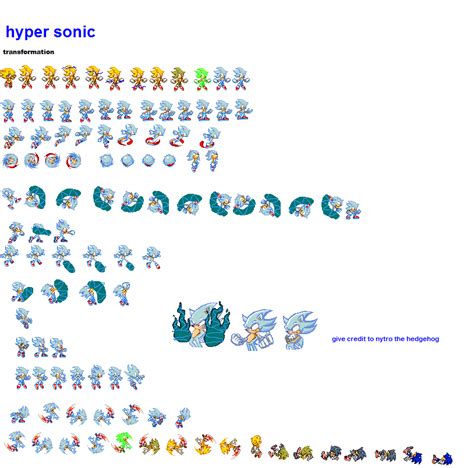 Custom Hyper Sonic Sprites by sonicmechaomega999 on DeviantArt