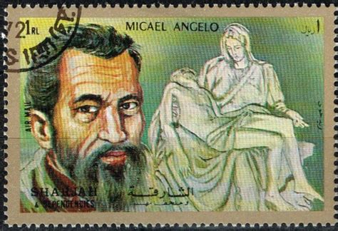 SHARJAH ART FAMOUS Renaissance Painter Sculptor Michelangelo Pietta stamp 1969 $3.99 - PicClick