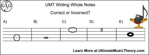 Writing Whole Notes - Ultimate Music Theory