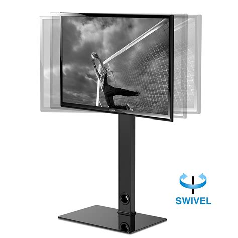 FITUEYES Universal TV Stand Base With Swivel Mount Height Adjustable ...