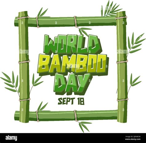 World bamboo day logo banner illustration Stock Vector Image & Art - Alamy