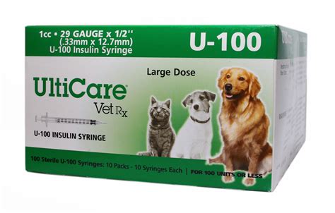 U-100 Insulin Syringes 1cc 29 Gauge 1/2" Large Dose 100 ct