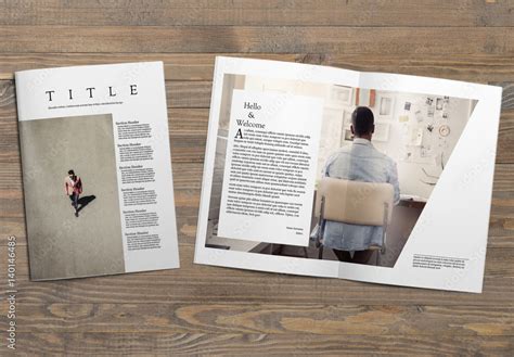 Minimalist Magazine Layout Stock Template | Adobe Stock