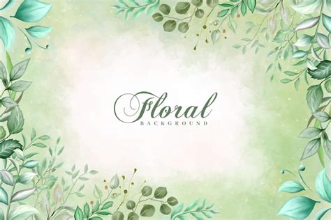 Premium Vector | Elegant Floral Background with Watercolor Splash